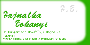 hajnalka bokanyi business card